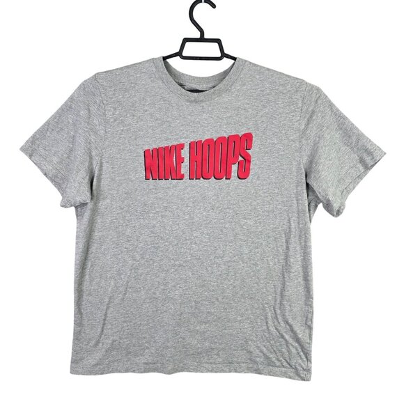 Mens The Nike Tee Heather Gray Shirt Short Sleeve Crew Neck "Nike Hoops" Size XL - Picture 1 of 7
